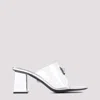 VERSACE TRANSPARENT PVC AND SILVER LEATHER MULES