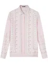 Versace Treasure Foulard Silk Twill Formal Shirt In Multicolor