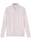 Versace Treasure Foulard Silk Twill Formal Shirt In Multicolor