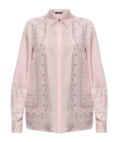 VERSACE VERSACE TREASURE FOULARD LONG-SLEEVED SHIRT