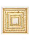Versace Large Treasure Silk Scarf In Beige