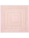 Versace Large Silk Chain Pattern Square Scarf In Multicolor