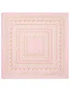 Versace Large Silk Chain Pattern Square Scarf In Pink & Purple