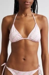 Versace Chain Print Bikini Bottom In Pastel Pink Milk