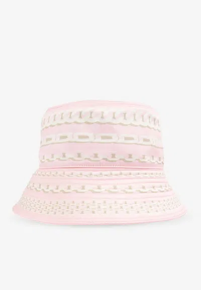 Versace Treasure Print Bucket Hat In Pink