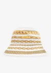 Versace Treasure Print Bucket Hat In White