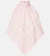 Versace Treasure Printed Cotton And Silk Top In Pink