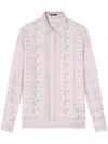 Versace Treasure Foulard Silk Twill Formal Shirt In Multicolor
