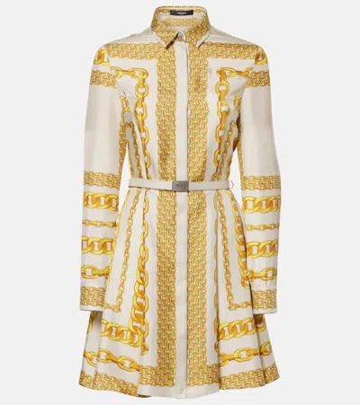 Versace Treasure Aus Seiden-twill In Weiss