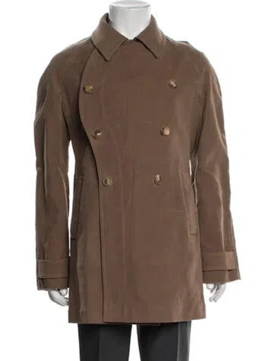 Pre-owned Versace Trench Coat In Brown