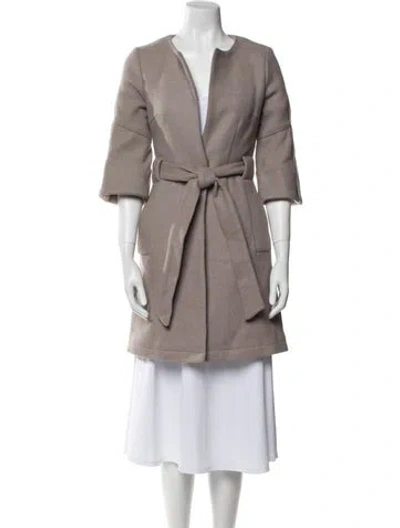 Pre-owned Versace Trench Coat In Gray
