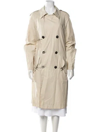 Pre-owned Versace Trench Coat In Neutrals