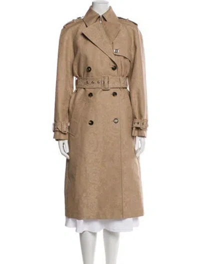 Pre-owned Versace Trench Coat W/ Tags In Neutral