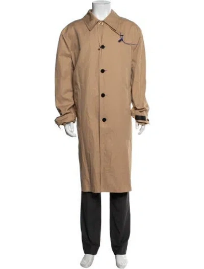 Pre-owned Versace Trench Coat W/ Tags In Neutrals