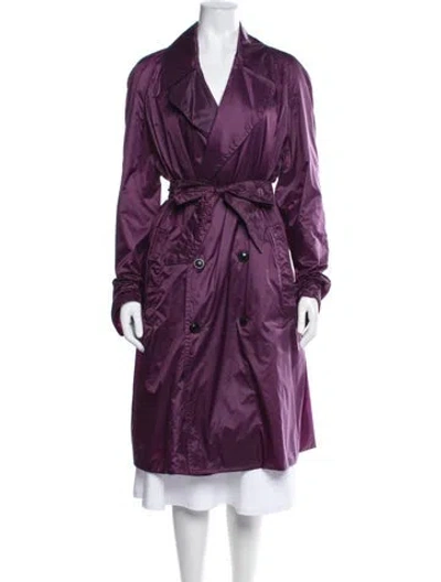 Pre-owned Versace Trench Coat W/ Tags In Purple