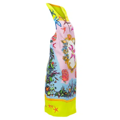 Versace Tresor De La Mer Starfish Print Dress In Yellow