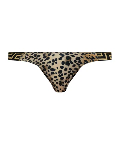 Versace Triangle Bikini Panties In Black