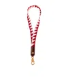 Versace Triangular Serrated Keychain In Orange