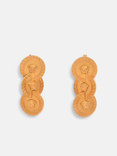 Versace Tribute' Brass Earrings In Gold