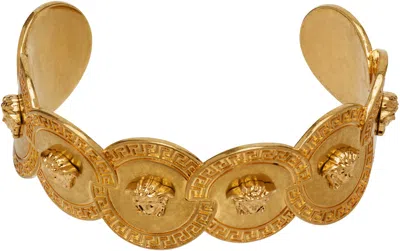 Versace Tribute Cuff Bracelet In Gold