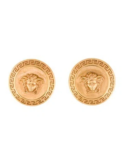 Pre-owned Versace Tribute Medusa Earrings In Multi