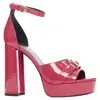 Versace Tribute Medusa Emblem Open Toe Platform Sandal In Pink