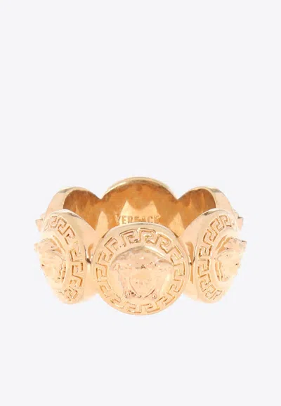 Versace Tribute Medusa Ring In Gold
