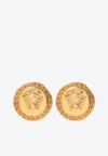 Versace Gold Tribute Medusa Stud Earrings In Gold
