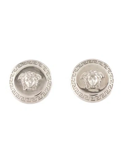 Pre-owned Versace Tribute Medusa Stud Earrings In Multi