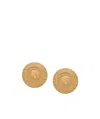 Versace Tribute Medusa Stud Earrings In Yellow