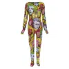Versace Tribute Pop Art Crystal Strass Encrusted Jumpsuit In Multi