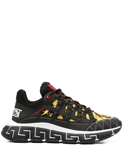 VERSACE VERSACE TRIGRECA BAROCCO SNEAKERS WITH PRINT