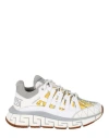 Versace White Leather Sneakers In White