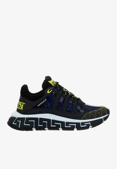 VERSACE TRIGRECA LACE-UP SNEAKERS,DSU8094 1A01760 6N050