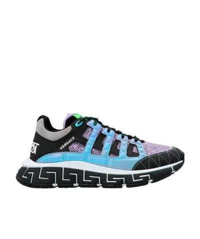 Versace Trigreca Low-top Sneakers In Blue