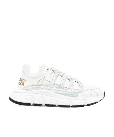 Versace Trigreca Low-top Sneakers In White