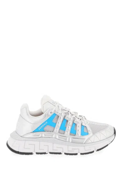 Versace Trigreca Panelled Mesh Sneakers In Multicolor