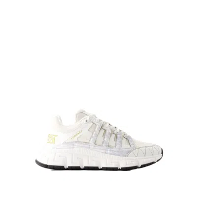 Versace Trigreca Sneakers - Fabric - White