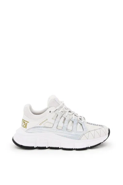 Versace Trigreca Sneakers In Bianco