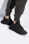 Versace Trigreca Sneakers With Baroque Jacquard Motif In Black