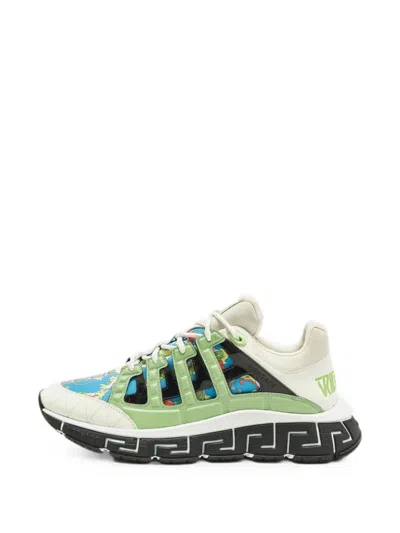 Pre-owned Versace Trigreca Sneakers In Neutral
