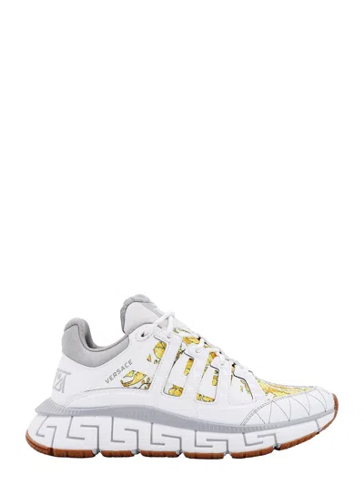 Versace Man Trigreca Man White Sneakers