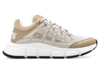 Pre-owned Versace Trigreca Sneakers (women's) In Beige