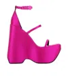 Versace Pink Triplatform Heeled Sandals In Pink