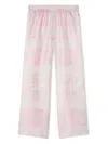 Versace Trophy-print Track Pants In 粉色