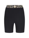 Versace Bermuda Shorts With Greek Border In Black