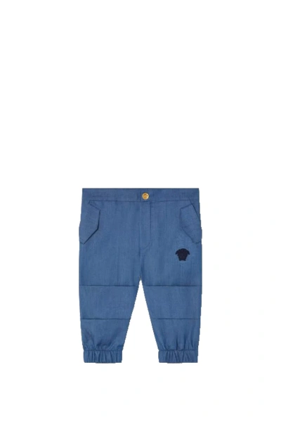 Versace Kids' Trousers In Blue