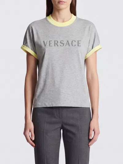 Versace T-shirt Woman Color Grey In Pattern