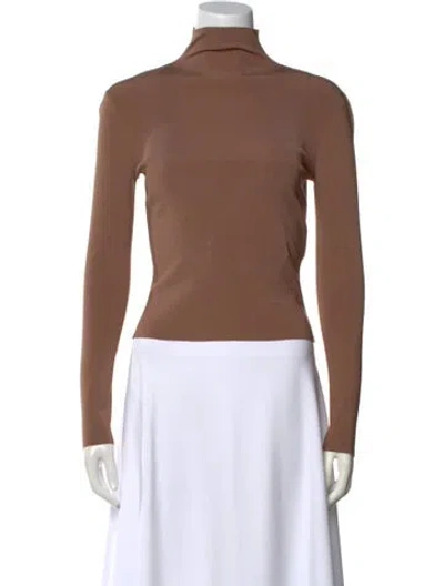 Pre-owned Versace Turtleneck Long Sleeve Top In Neutral