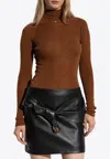 Versace Turtleneck Long-sleeved Sweater In Multi